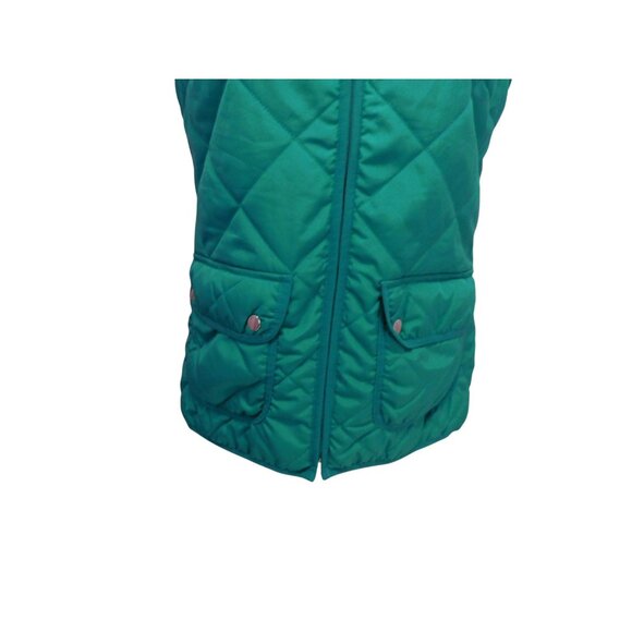 SALE New Directions Womens Green Quilted Puffer Vest S Pockets Zip Front - Picture 8 of 10